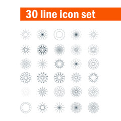 Set of thirty angular abstract vector icons