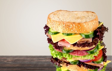 Sandwich, Large, Food.