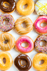 Glazed Doughnuts with colourful sprinkles