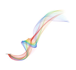 Abstract colored wave lines VECTOR.