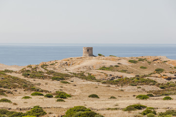 Alghero, Stadt, Bosa, Küstenstrasse, Strasse, Turm, Torre, Argentina, Mittelmeer, Sommer,...