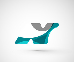 Abstract geometric company logo N letter