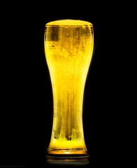 Beer in glass background 
