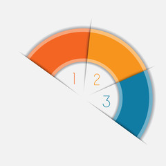 Infographic Semicircle Text Areas 3 Positions