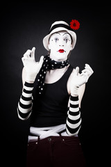 Cheerful mime