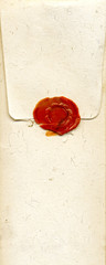 Paper envelope with the wax press