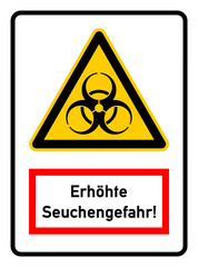 ks31 Kombi-Schild - sd31 Schild-Dreieckig - erhöhte Seuchengefahr g3703