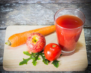 fruit juice on table