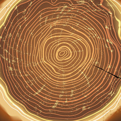 Fototapeta premium Vector drawing tree stump