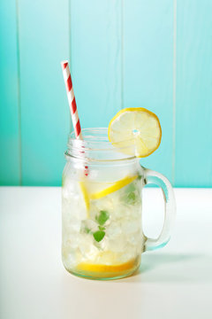 Lemonade in mason jar