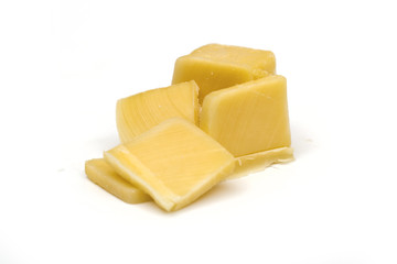 cheese on the white background