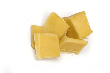 cheese on the white background