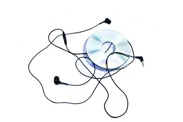 Obraz premium Headphones and discs