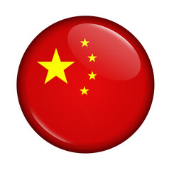 icon with flag of China isolated