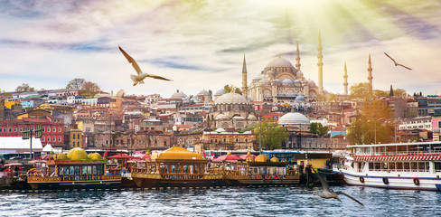 Naklejka premium Stambuł, stolica Turcji, wschodnie miasto turystyczne.