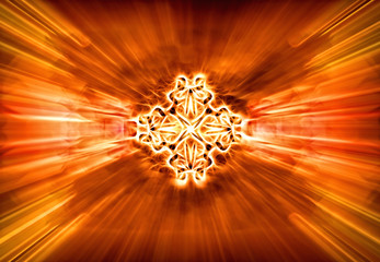 Blowing up bright abstract pattern