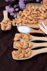 Roasted cashews nuts with natura