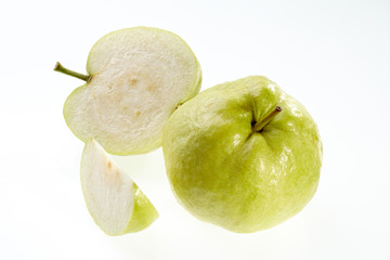 Guava isolated on white background.
