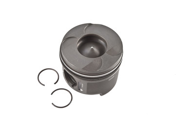 Piston motor vehicle on white background