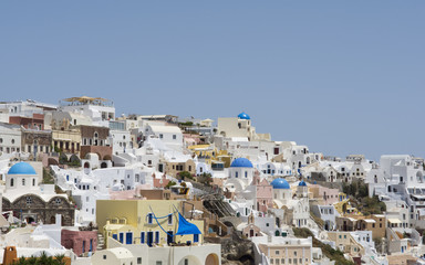 Fototapeta premium Piękny cel podróży, wioska Oia, wyspa Santorini, Grecja.