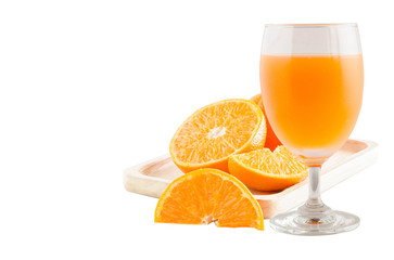 isolate orange juice with orange fruit