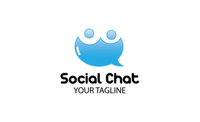 Social Chat Logo template