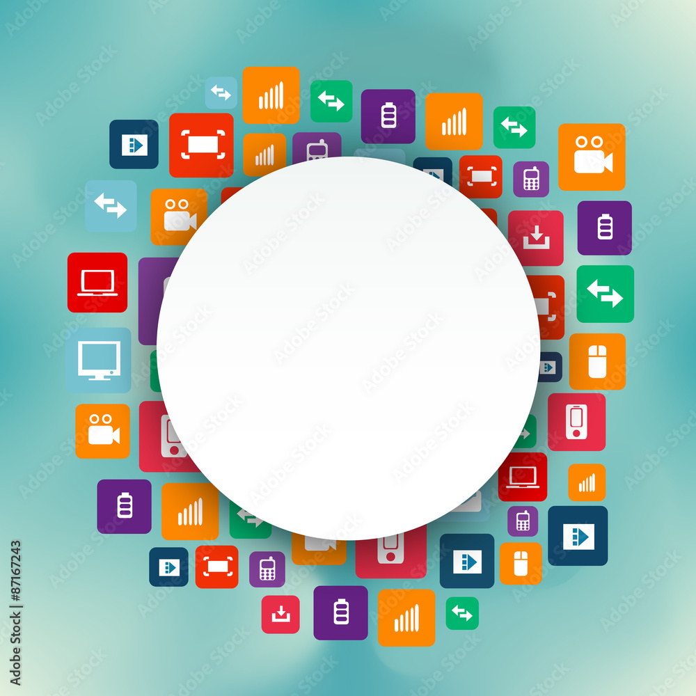 Fototapete abstract creative concept vector empty speech bubbles. for web