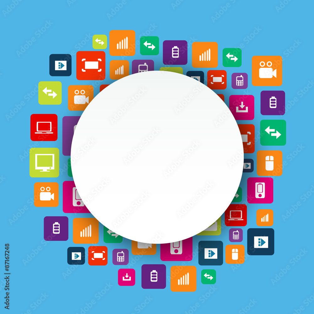 Poster abstract creative concept vector empty speech bubbles. for web