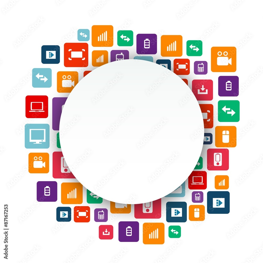 Poster abstract creative concept vector empty speech bubbles. for web
