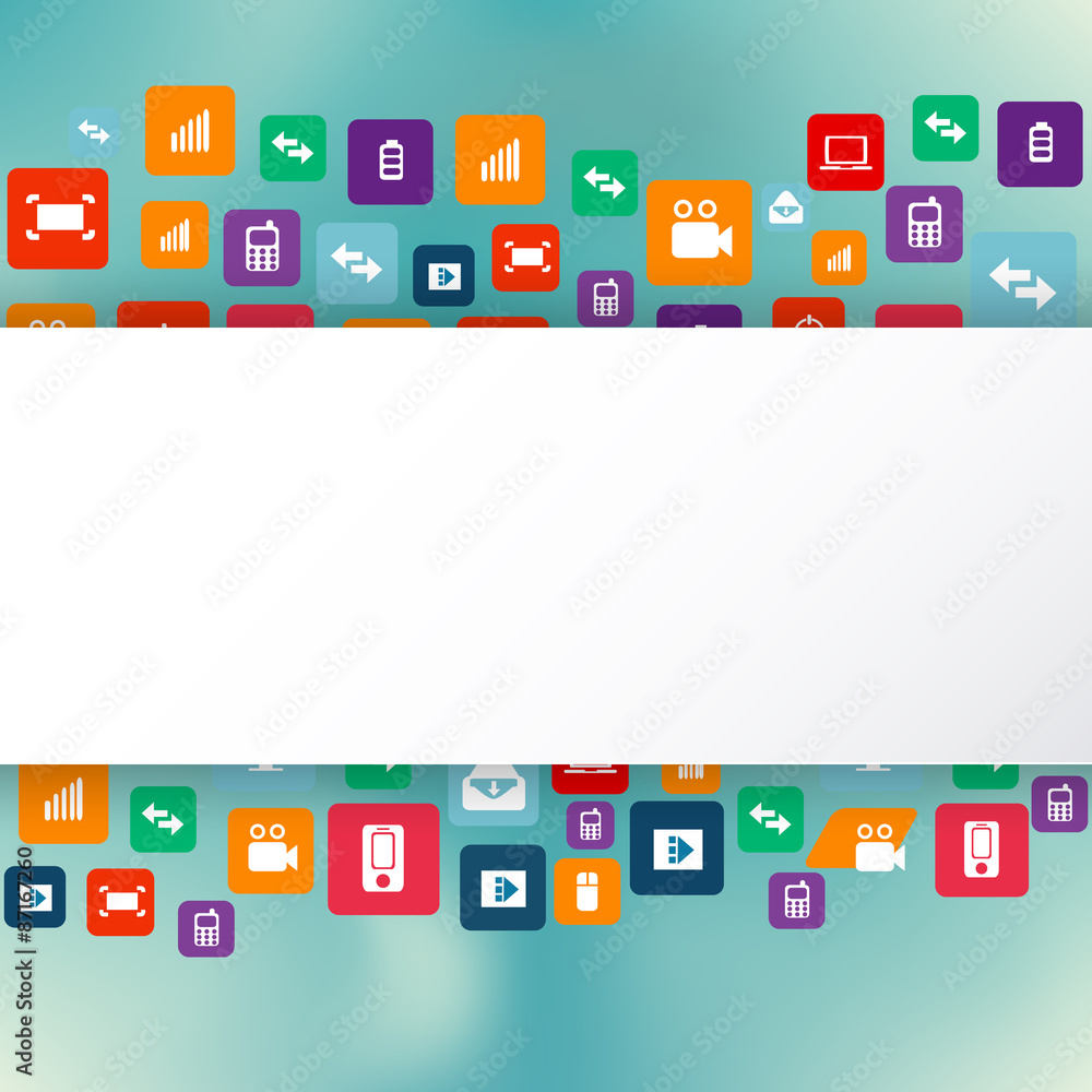 Fototapete abstract creative concept vector empty speech bubbles. for web