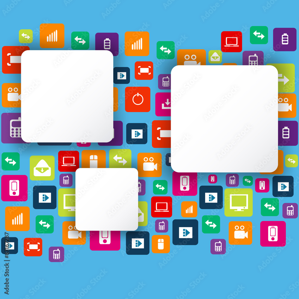 Fototapete abstract creative concept vector empty speech bubbles. for web