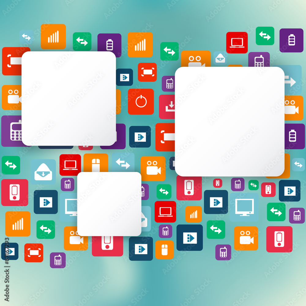 Fototapete abstract creative concept vector empty speech bubbles. for web