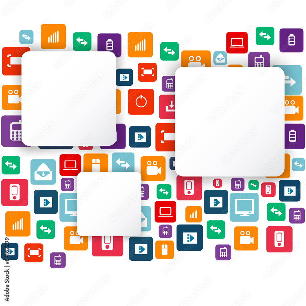 Fototapete abstract creative concept vector empty speech bubbles. for web