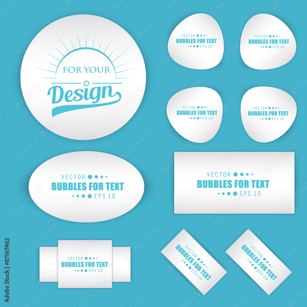 Poster abstract creative concept vector empty speech bubbles set. for