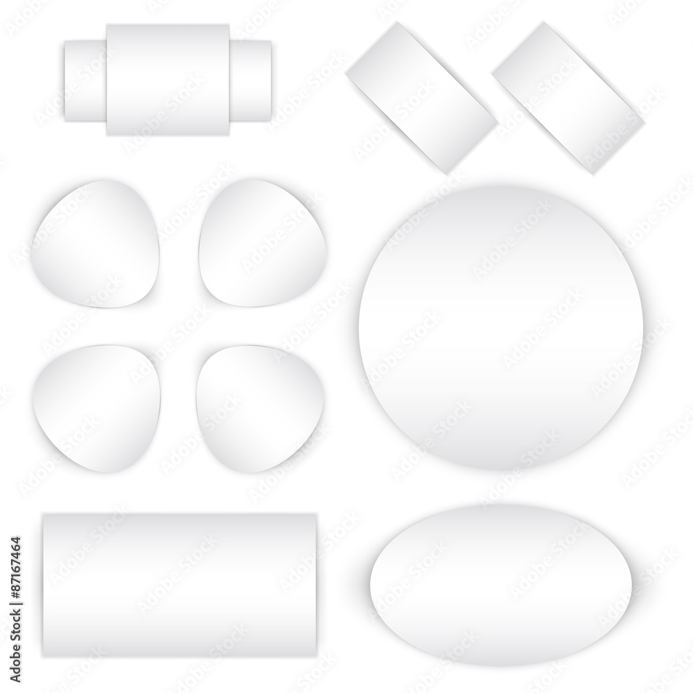Poster abstract creative concept vector empty speech bubbles set. for