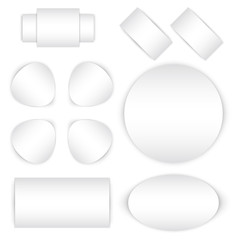 Abstract Creative concept vector empty speech bubbles set. For