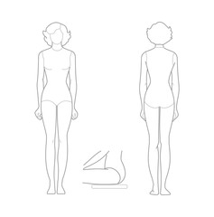 simple pattern girls: front and rear