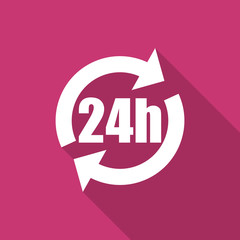 24h flat design modern icon