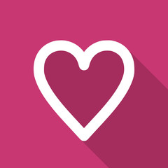 heart flat design modern icon
