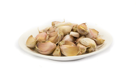 Garlic isolated on white