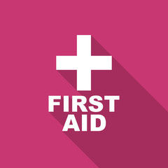 Obraz premium first aid flat design modern icon