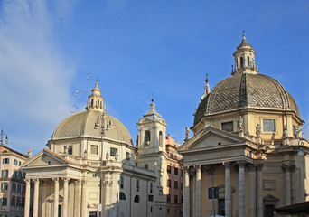Fototapeta premium Twin churches in Rome