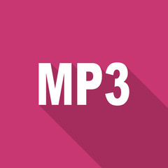 mp3 flat design modern icon