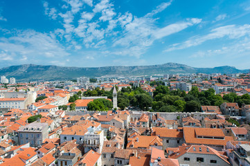 Fototapeta na wymiar View of old part of Split, Croatia.