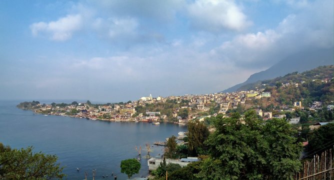 Scenic View of San Pedro La Laguna, Lake Atitlan, Guatemala, Central America