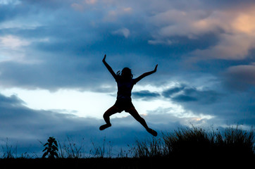 Young  Girl Jumping