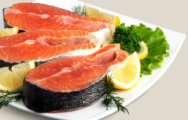 Salmon, Seafood, Prepared Fish.