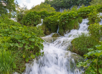 Cascading waterfalls on the river Korana.