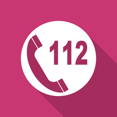 emergency call flat design modern icon