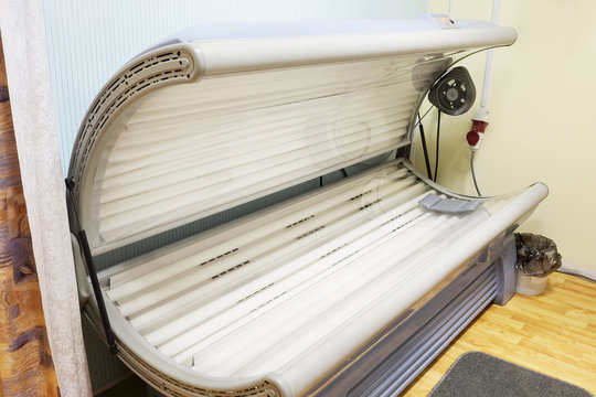 Tanning bed in a salon